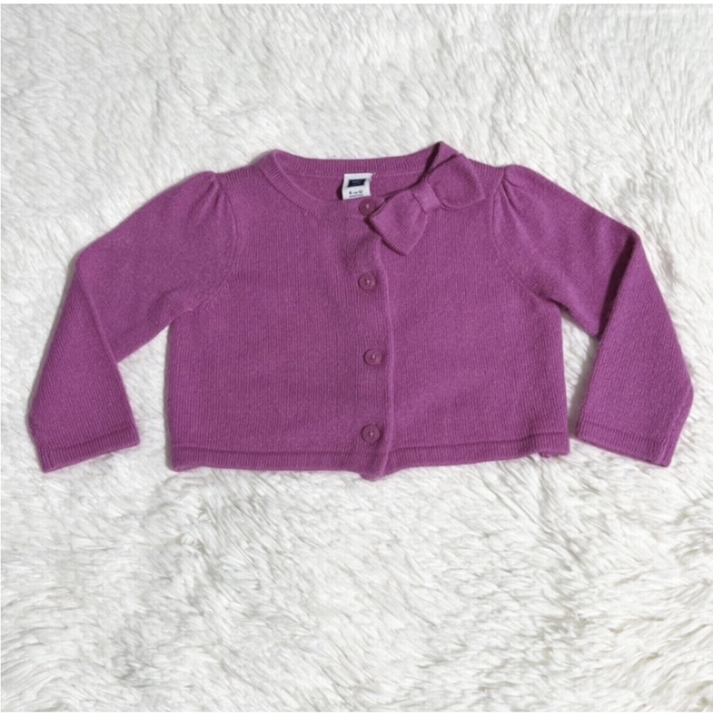Janie and Jack soft bow cardigan 6-12m - Picture 4 of 6